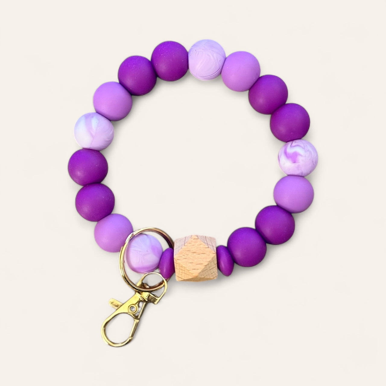 Violet Bloom Keychain Bracelet