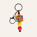 Retro Teacher Silicone Beaded Keychain