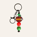 Teacher Apple Silicone Beaded Keychain