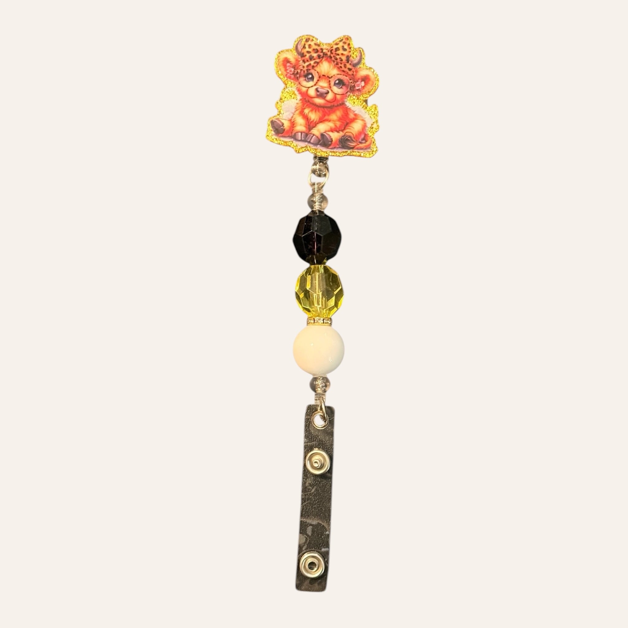 “Cute Leopard Baby Calf” - Badge Reel