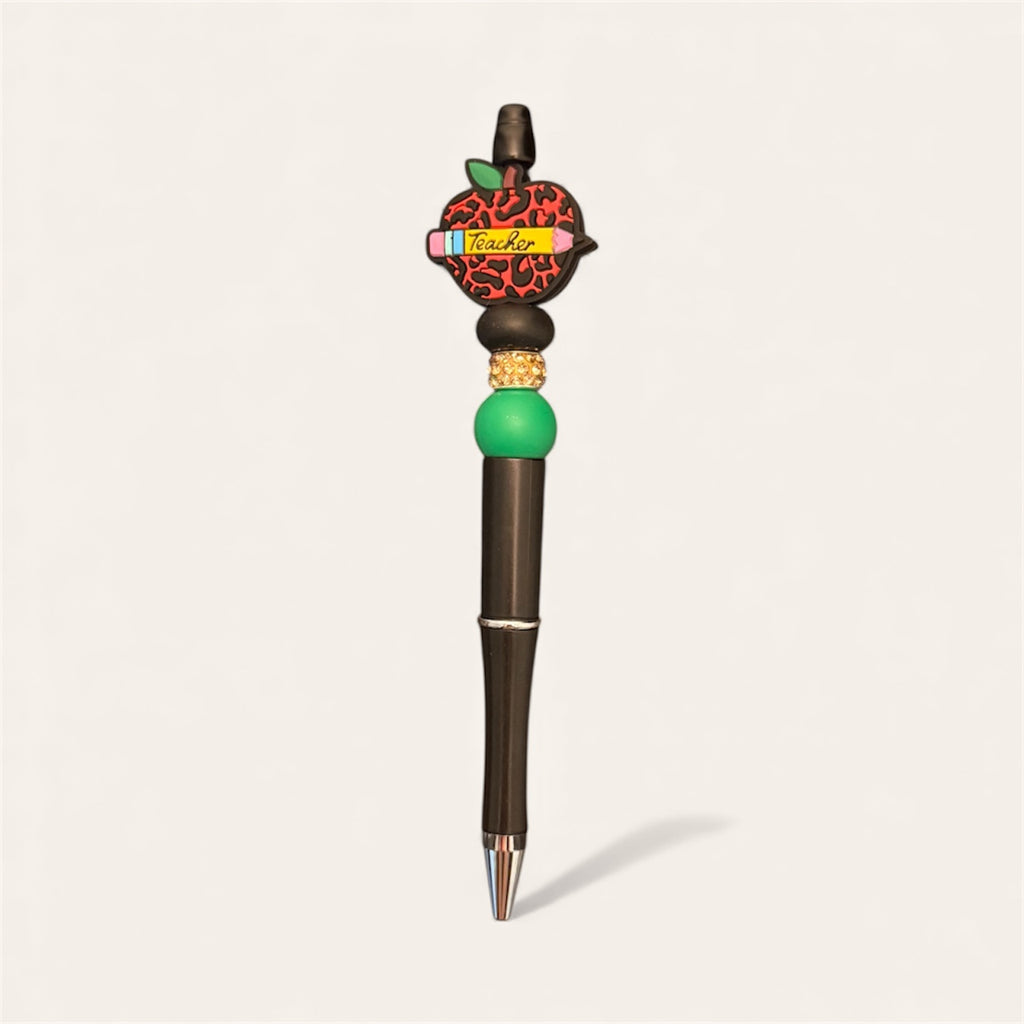 Leopard Apple Teacher Pen