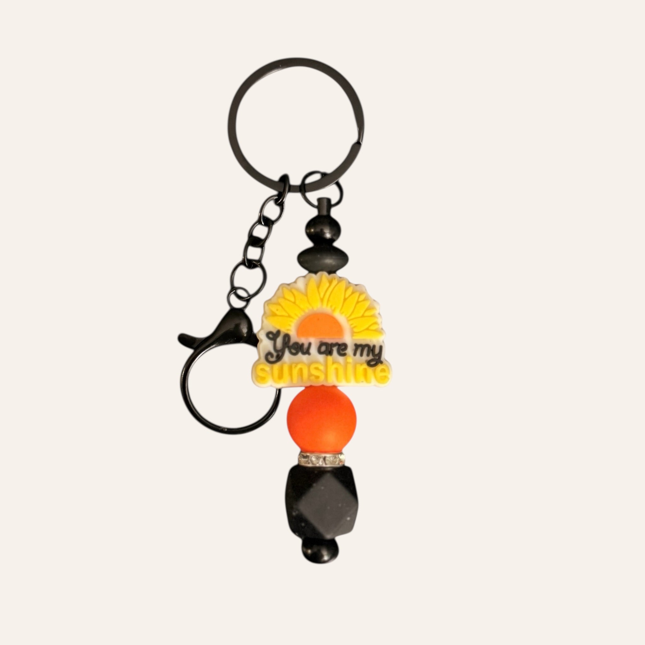 "You Are My Sunshine" Silicone Beaded Keychain