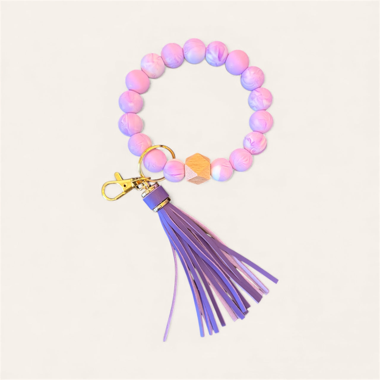 Lilac Drift Keychain Bracelet