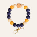 Blue & Gold Keychain Bracelet