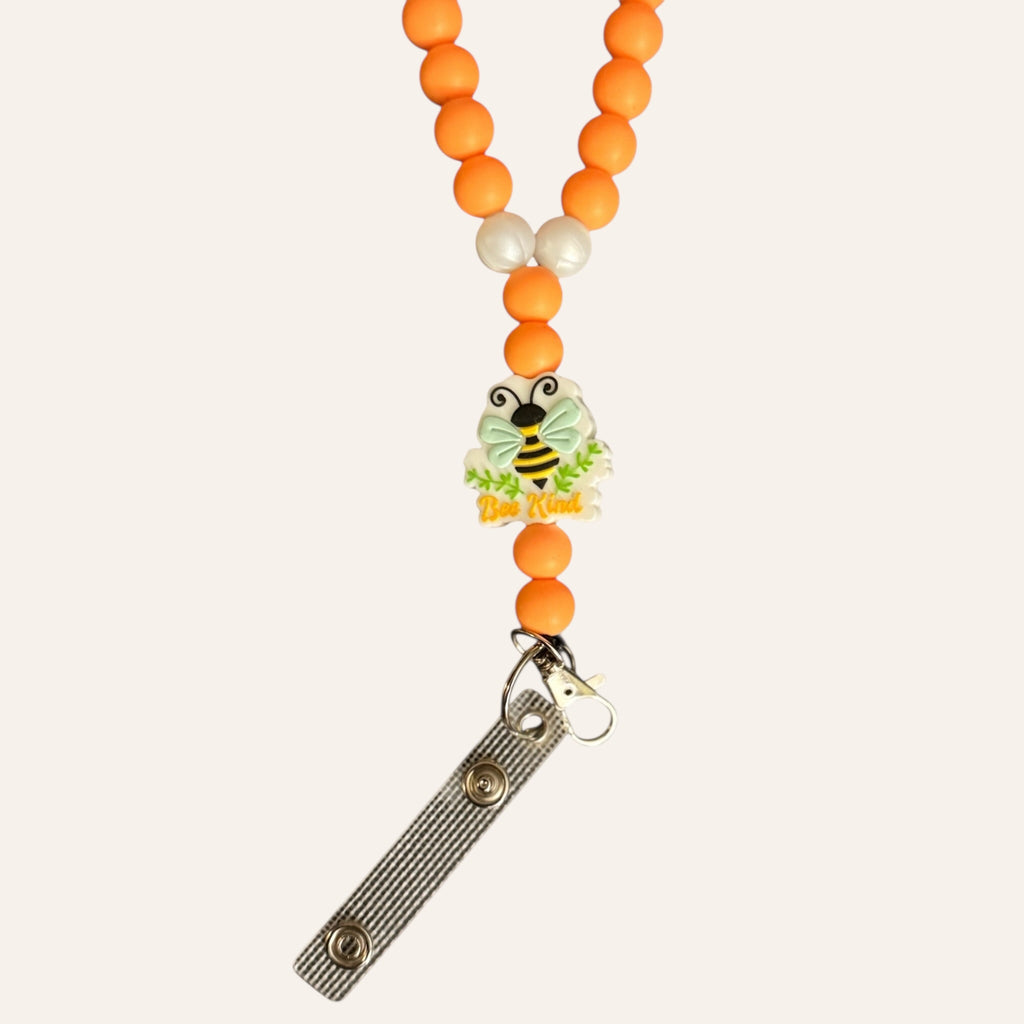 "Bee Kind" Beaded Lanyard