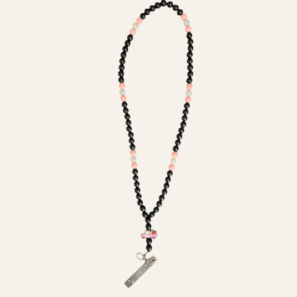"Teacher Supplies Truck" Beaded Lanyard