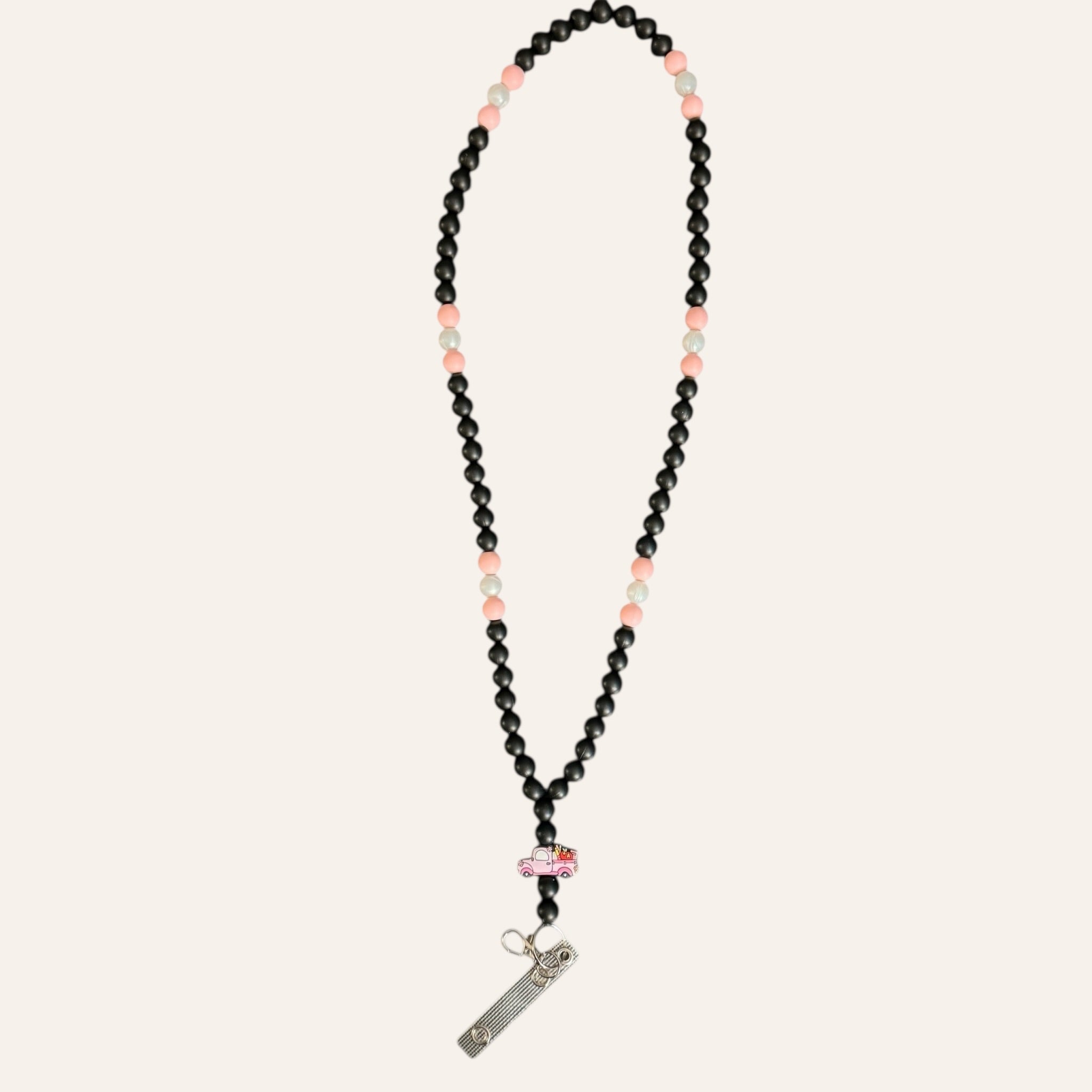 "Teacher Supplies Truck" Beaded Lanyard