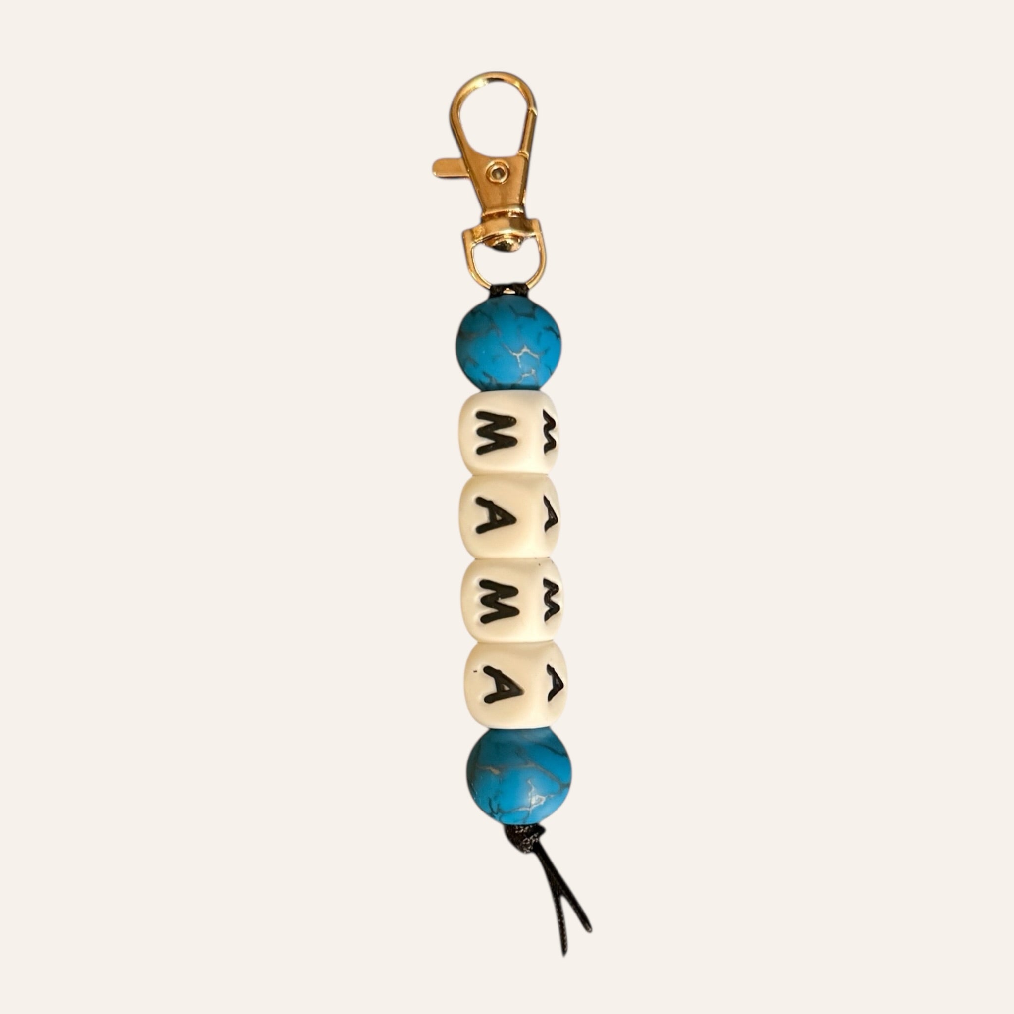 "MAMA" Silicone Beaded Keychain