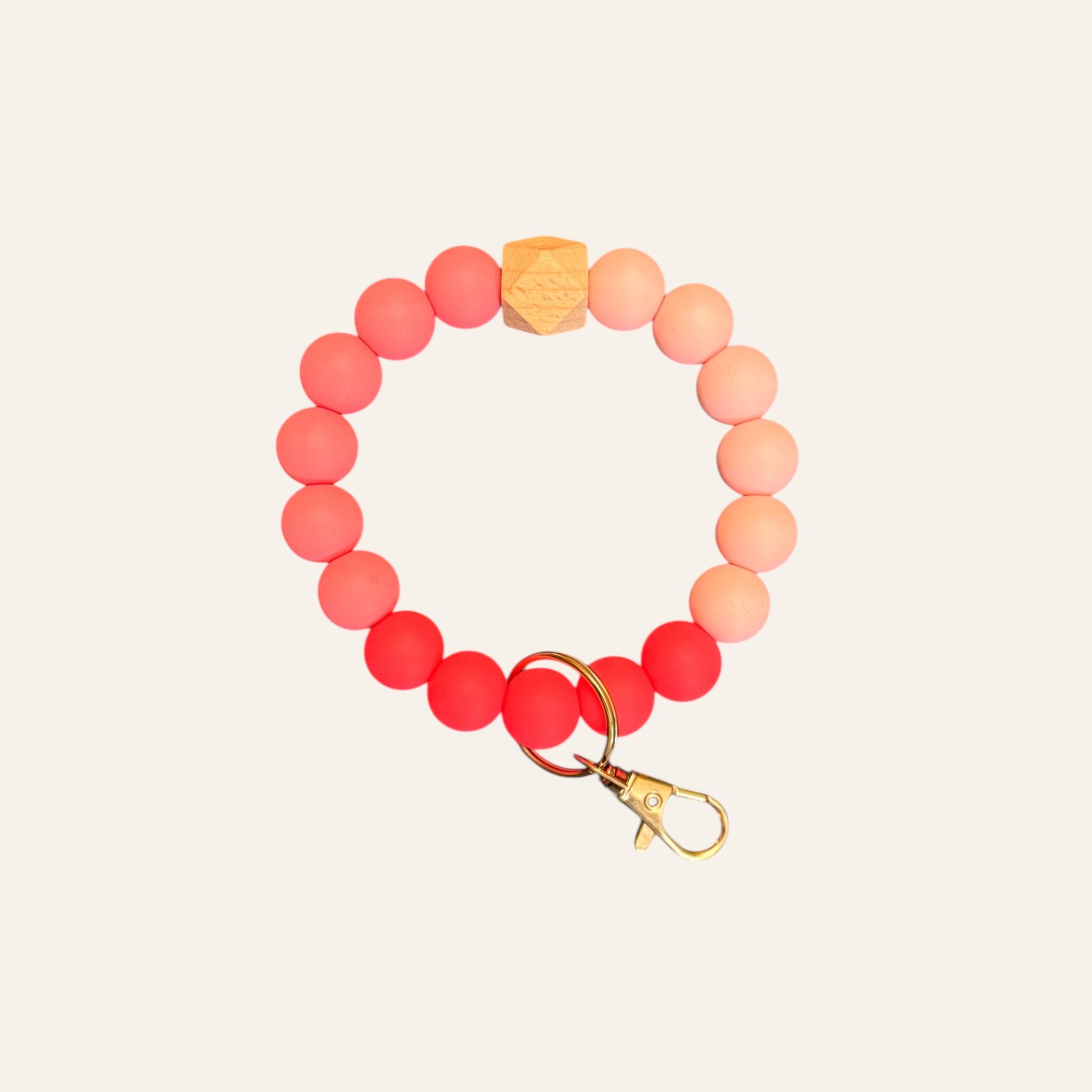 Coral Bloom Keychain Bracelet