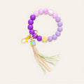 Amethyst Aura Keychain Bracelet