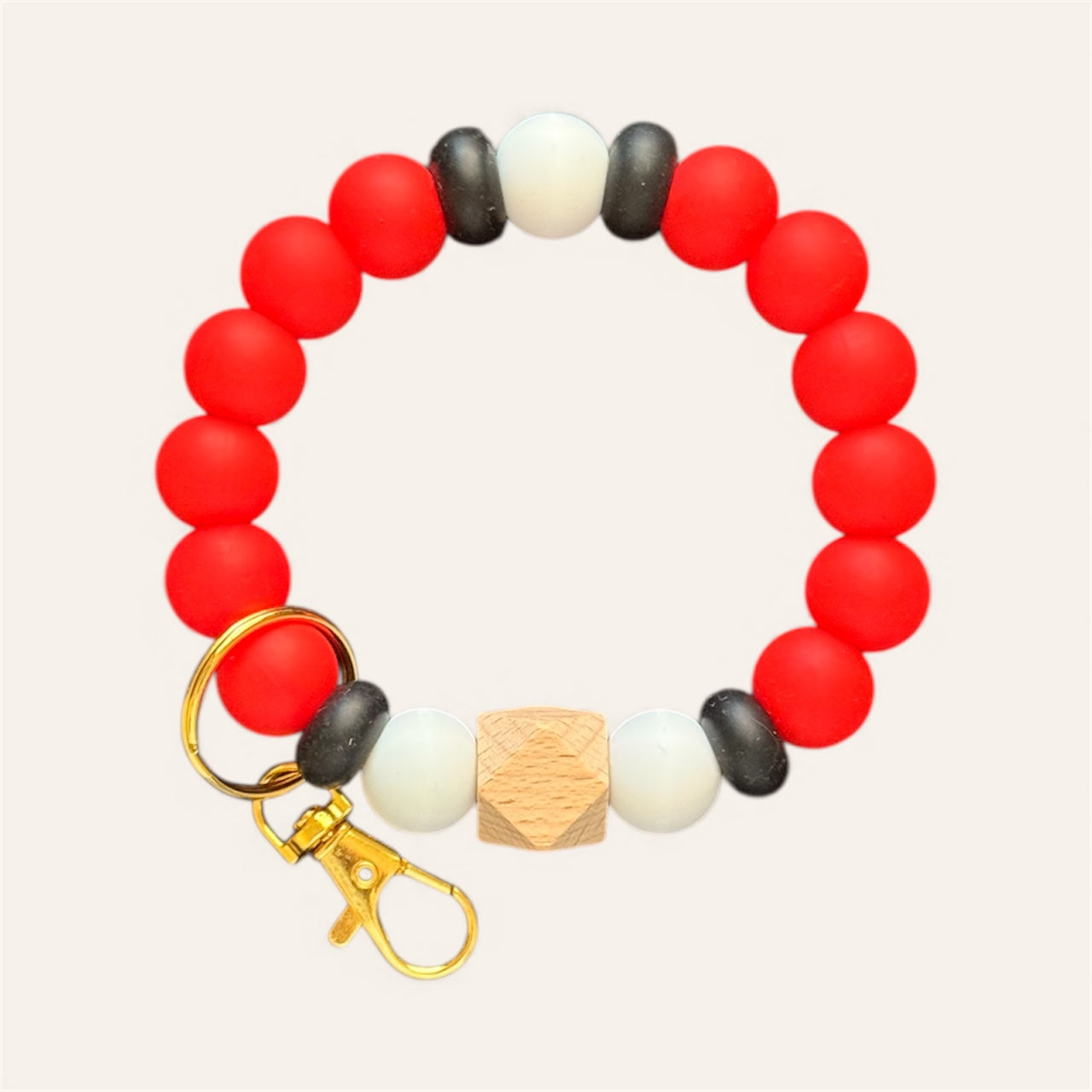 Midnight Cherry Keychain Bracelet