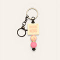 "Book Nerd" Silicone Beaded Keychain